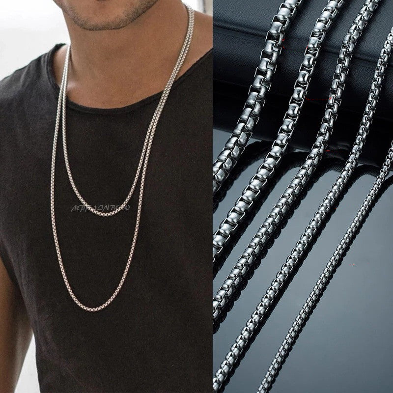 Square Pearl Stainless Steel Interlocking Chain