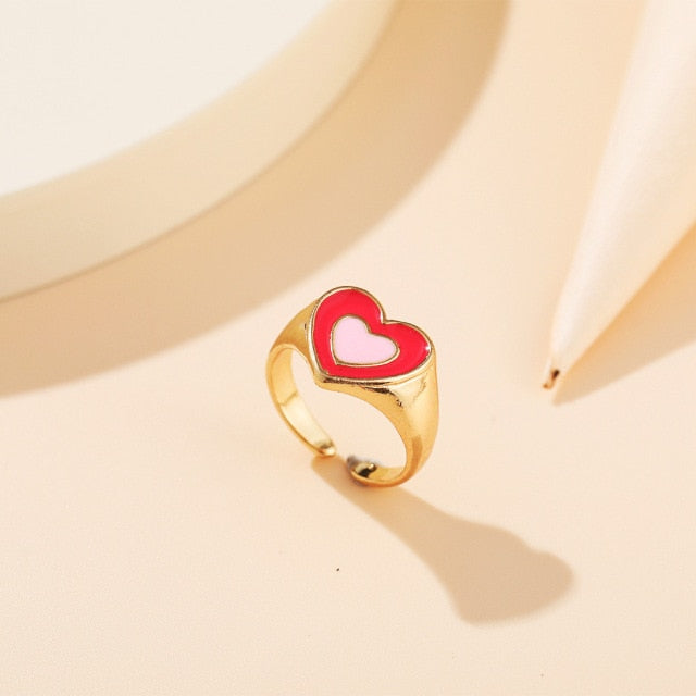 Two Tone Heart Ring